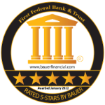 Rated 5-stars by Bauer Financial