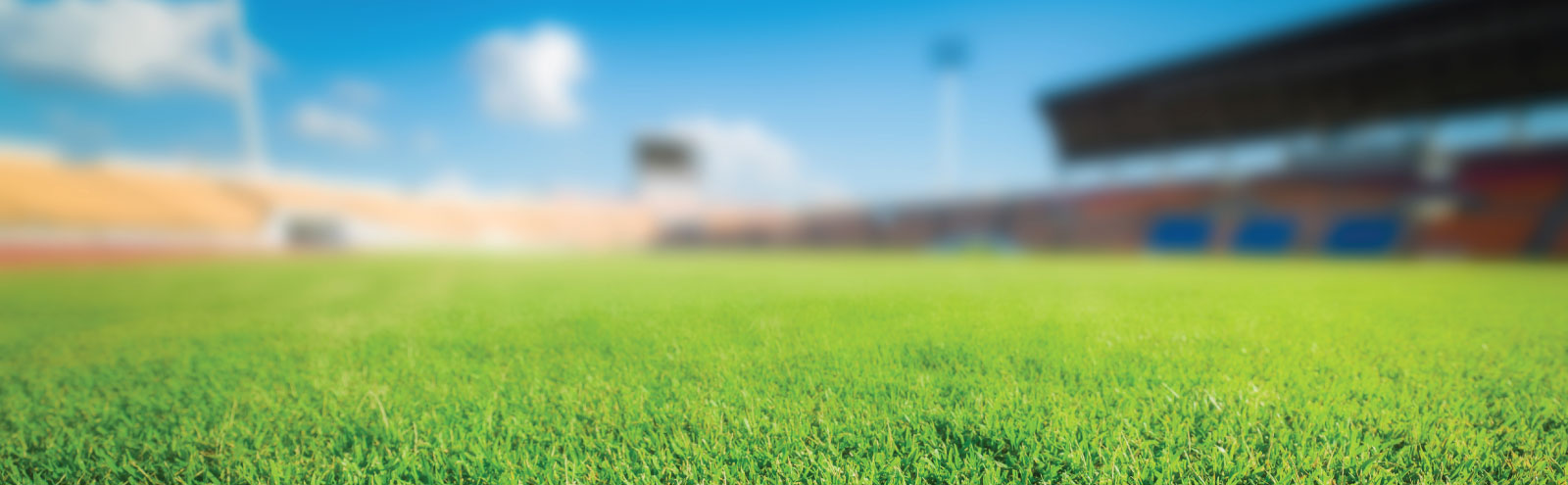 View of empty sporting event field.