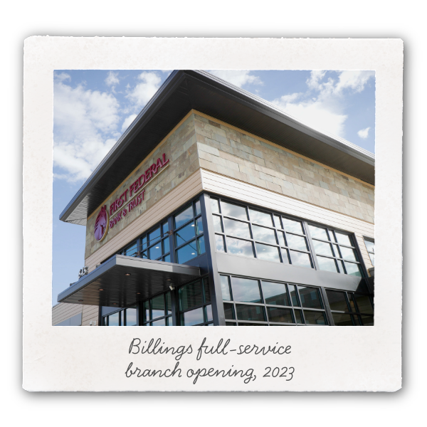 Exterior of the Billings full-service branch in 2023.